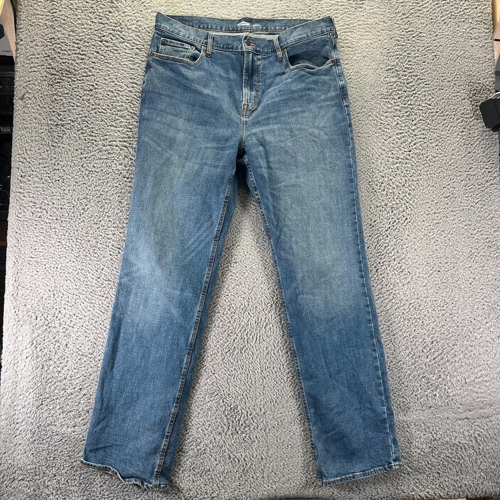 Old Navy Built-in Flex Jeans Men 36x34 Blue Cotton Denim Straight Travel Stretch